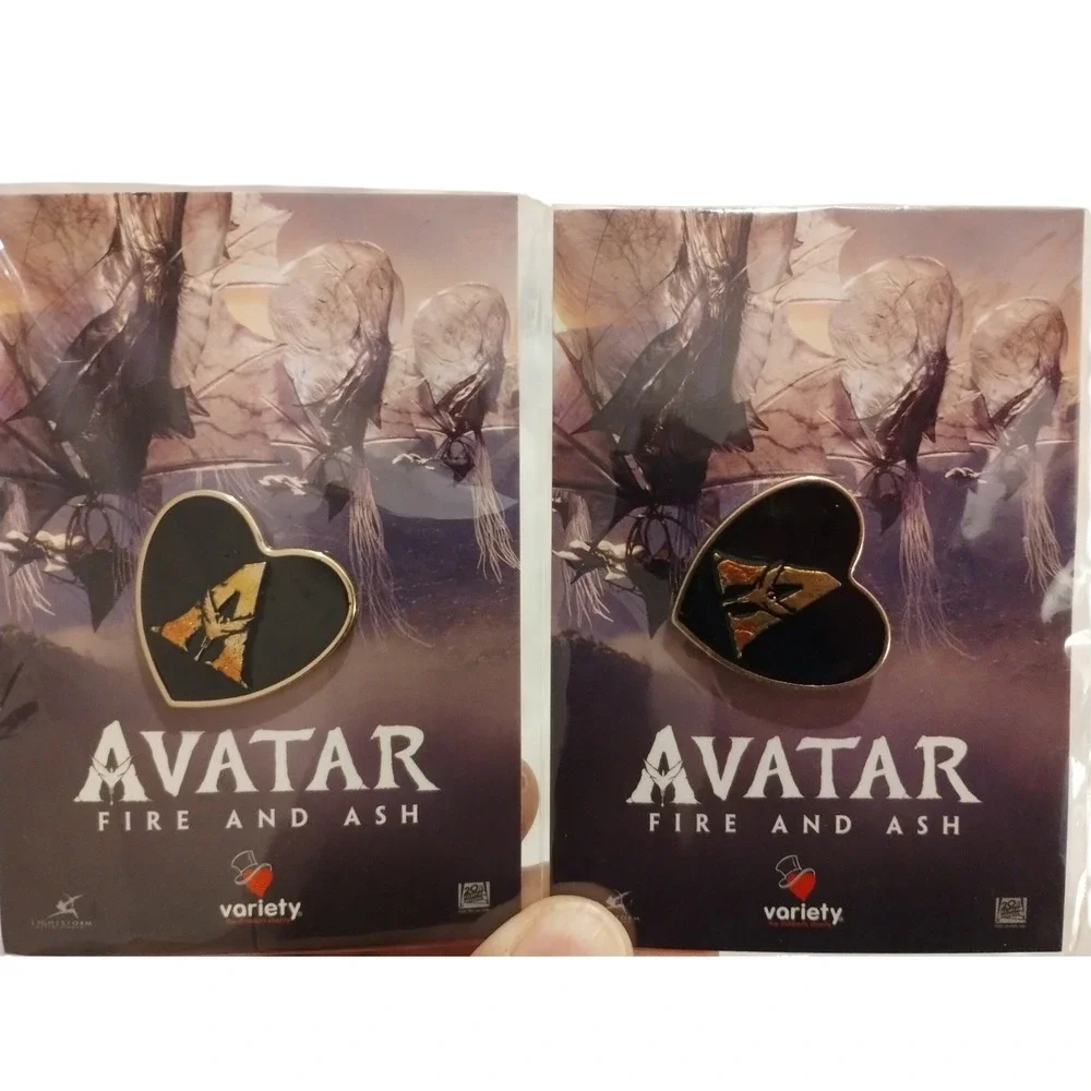 Avatar Fire and Ash Variety Charity Heart Enamel Pin Movie Promo New Sealed (2)